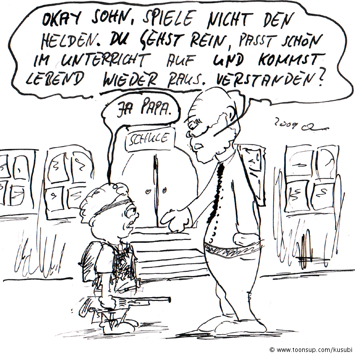 Cartoon: Erster Schultag 1