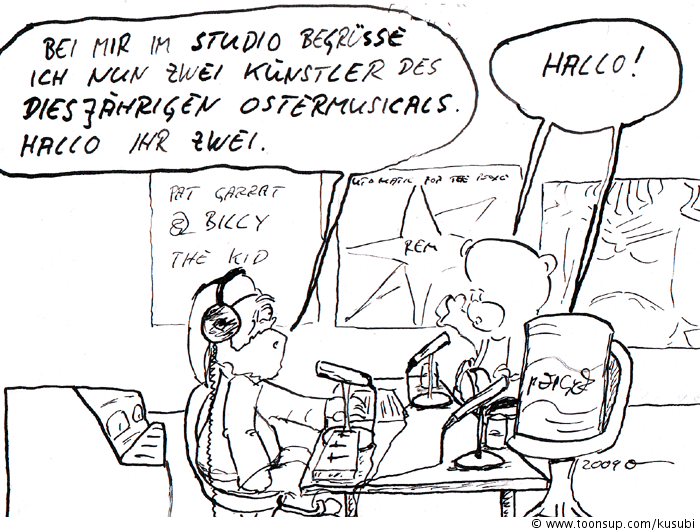 Cartoon: rock`n roll oster show 1