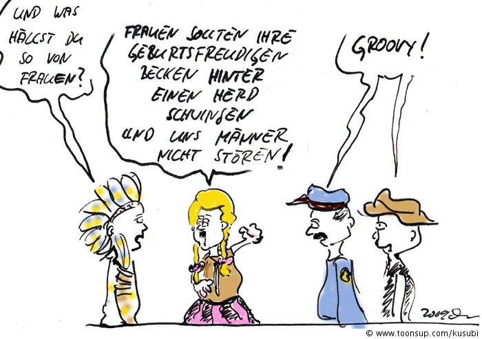 Cartoon: Adolf Hitler bewirbt sich bei den Village People 1