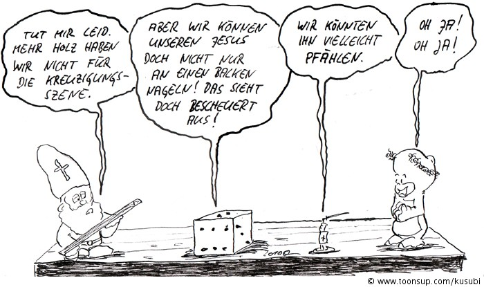 Cartoon: Jesus spielen! 1