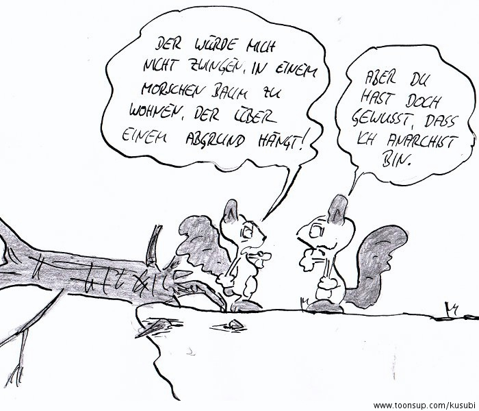 Comic: anarchistische Eichhörnchen 2