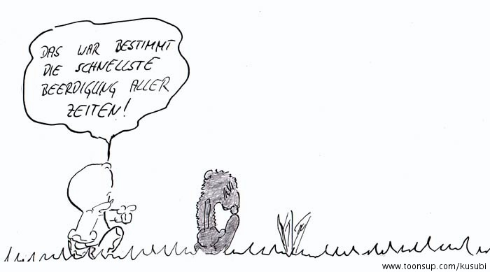 Comic: Die schnellste Beerdigung aller Zeiten & surviving is not funny 1
