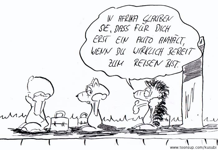 Comic: Über das Trampen 1