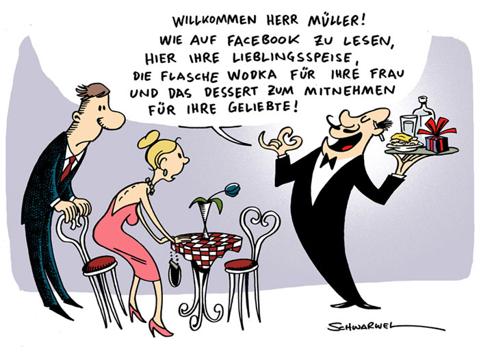 Illustration: Facebook- Social Network Datensicherheit 1