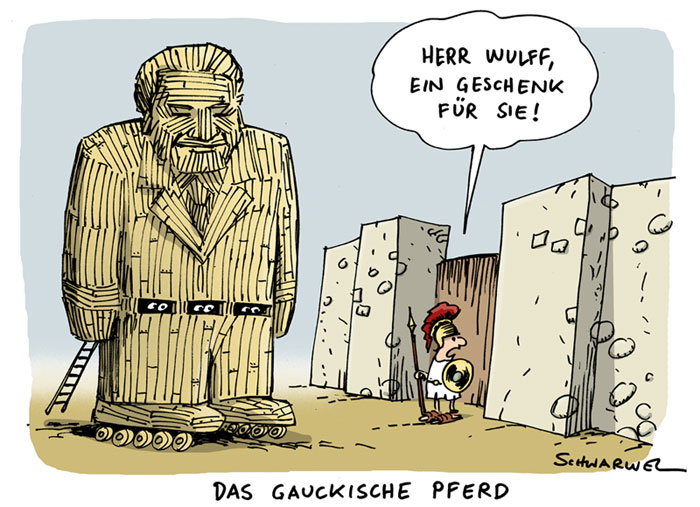 Cartoon: Gauck besucht Wulff 1