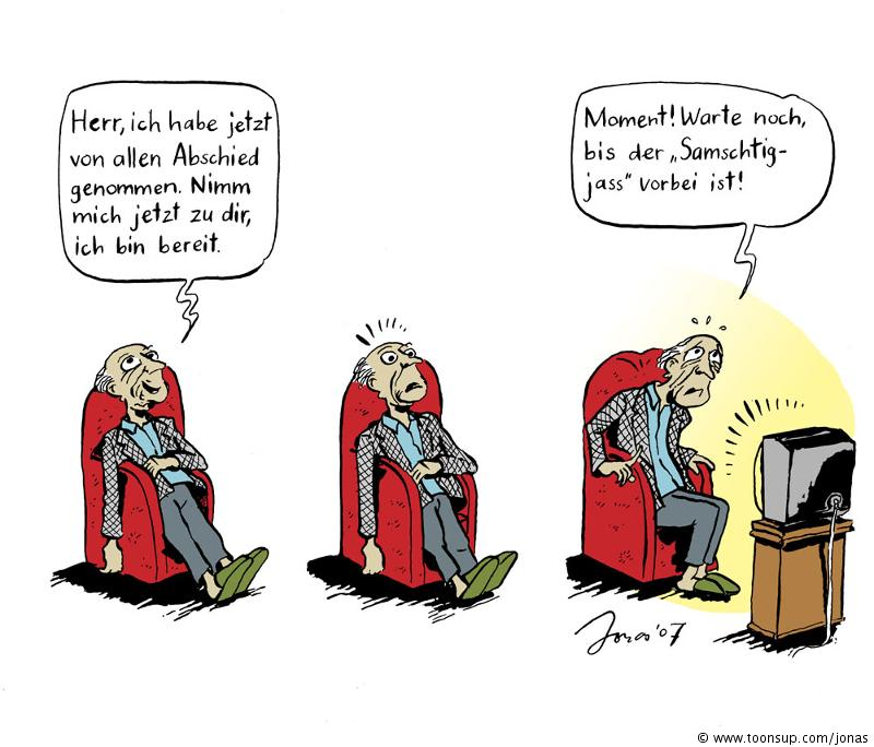 Cartoon: Abschied nehmen 1