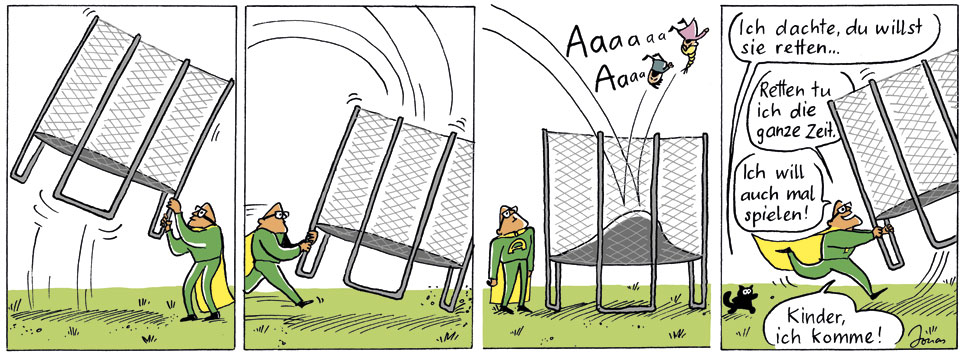 Comic: A-Man: Trampolin 3