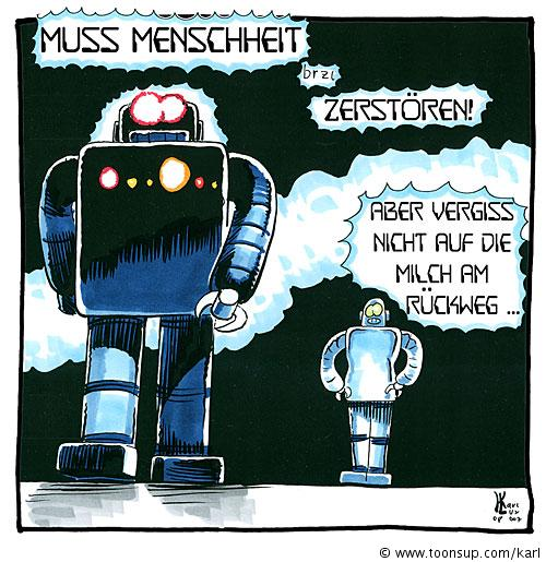 Cartoon: Auf dem Weg zur Arbeit 1
