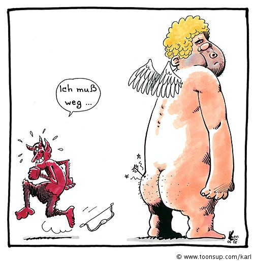 Cartoon: Ich muß weg 1