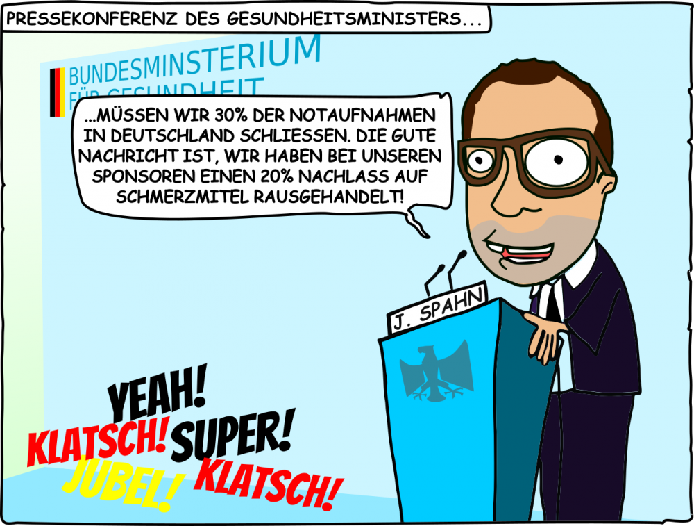 Cartoon: Jens Spahn's Heldentaten I 1