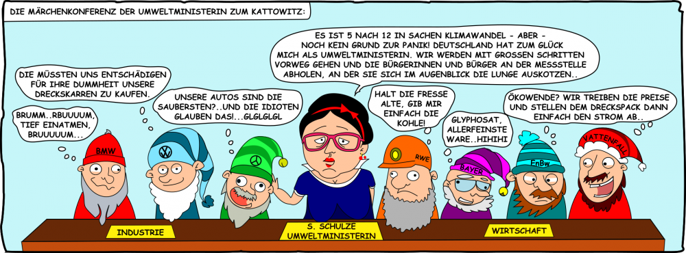 Cartoon: Schulze erzählt einen Kattowitz 1