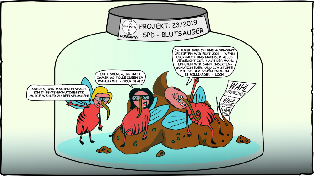 Cartoon: Insektenschutzgesetz - SPD 1
