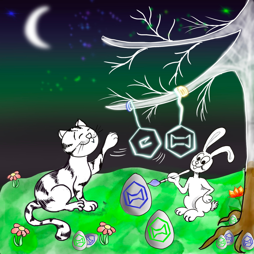 Illustration: Osterbild für den Event First Sarturday Ingress 1