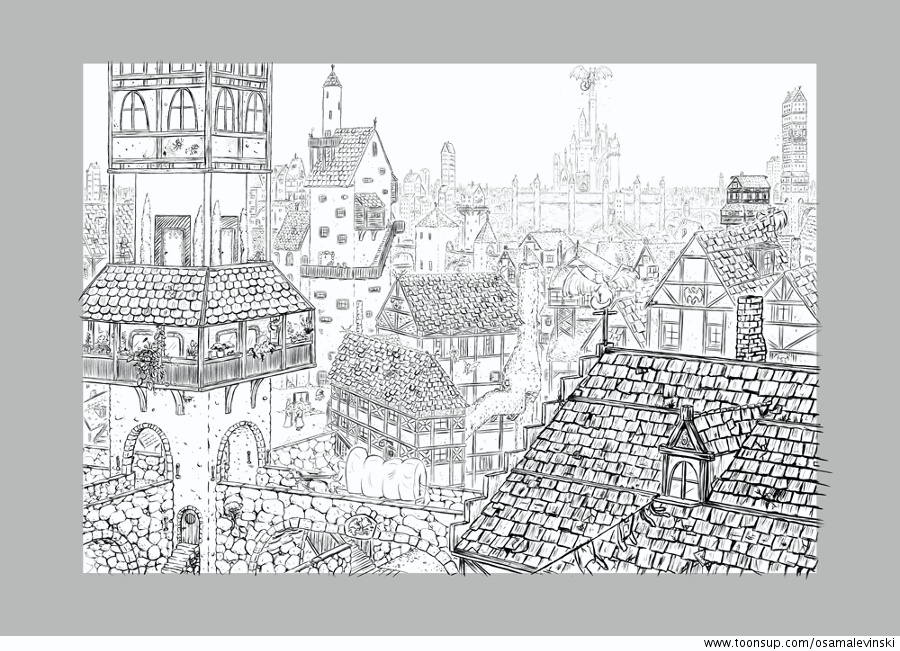Illustration: Stadtpanorama Illustration (Tutorial) 3