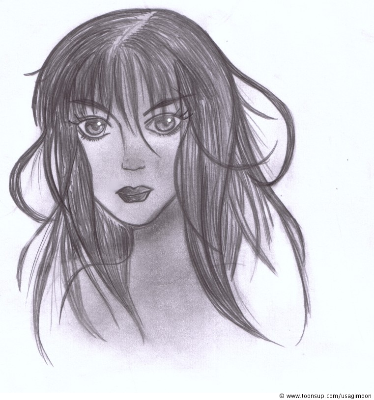 Illustration: Hübsche einsame Frau 1