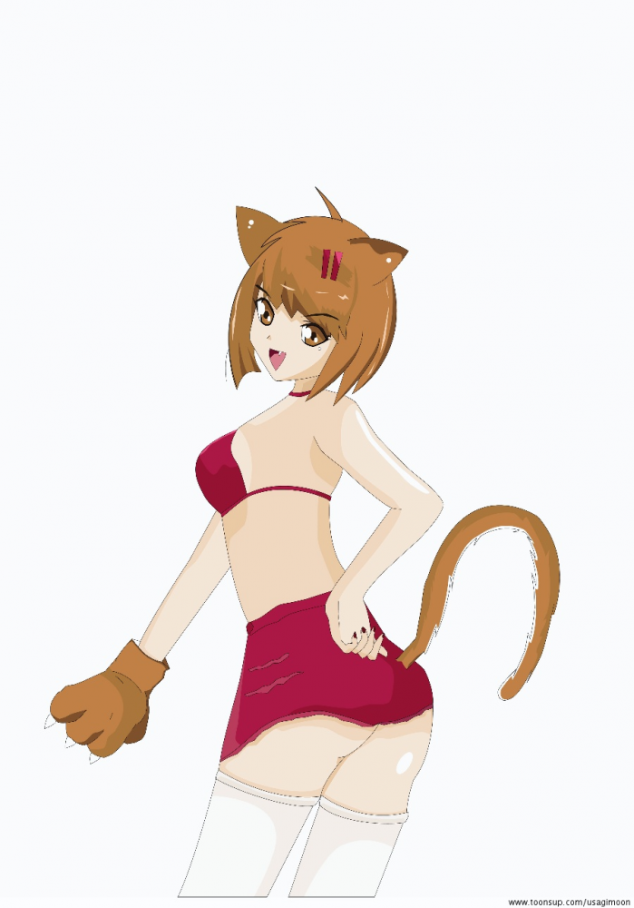 Cartoon: Anime Cat Girl Vektor 1