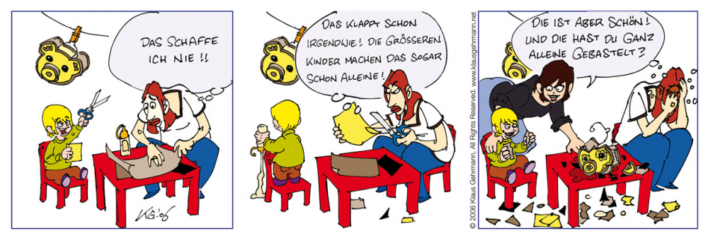 Comic: Klaus, Anja und Lisi (Aus dem Alltag eines Comiczeichner-Papas) 2