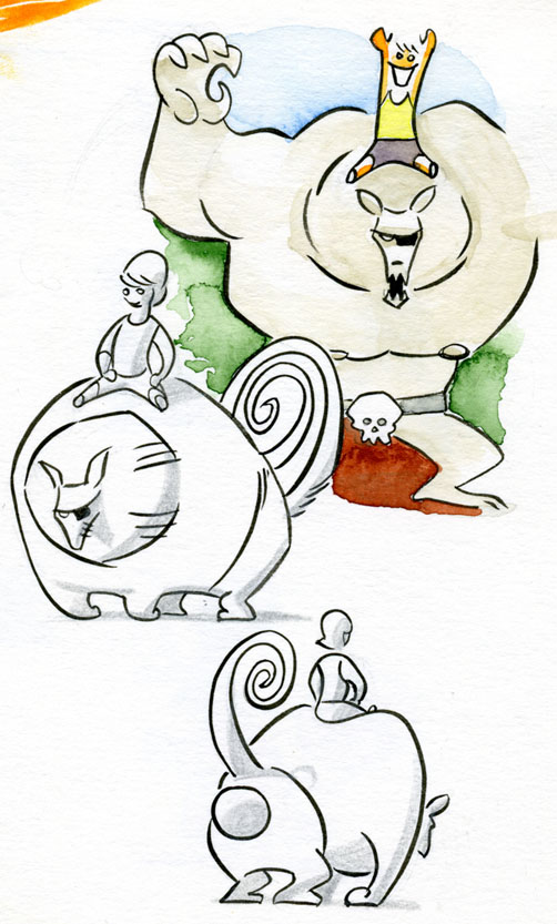 Concept Art / Character Design: Woger Entwicklung 1