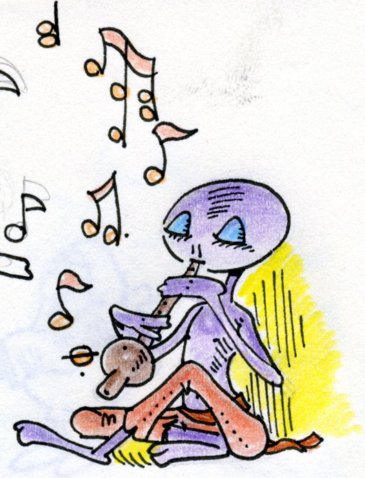 Concept Art / Character Design: Alien Musician 1