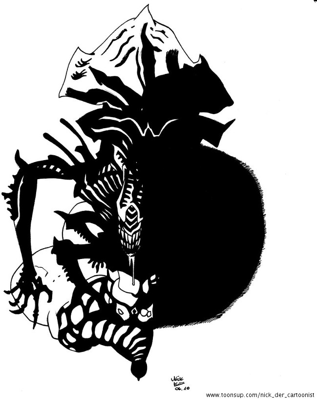 Concept Art / Character Design: Alien Queen 1