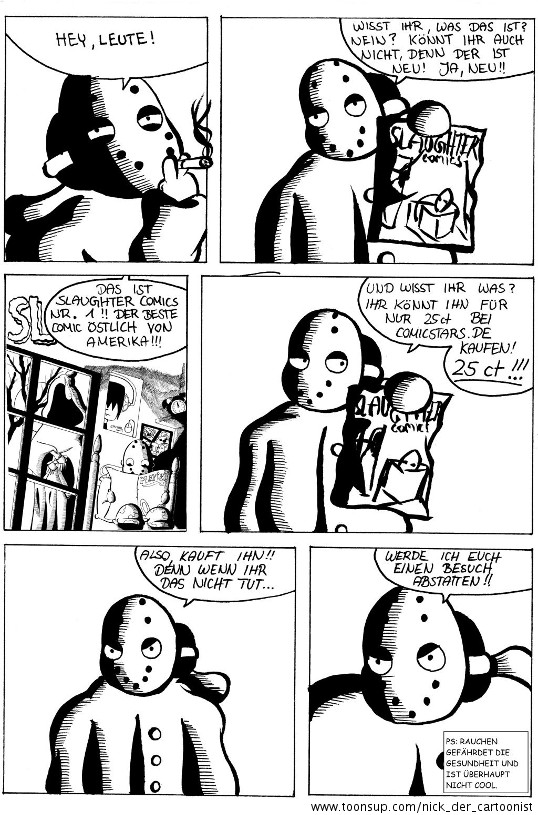 Cartoon: Jason Jr. macht Werbung 1