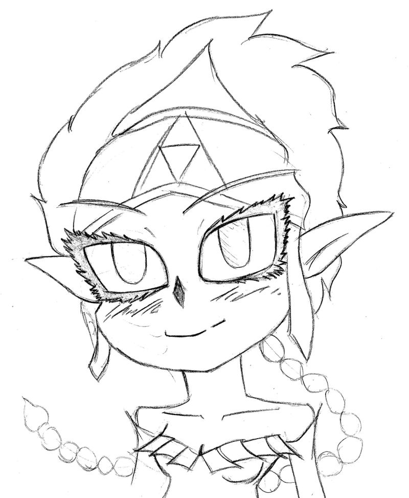 Concept Art / Character Design: ZELDA - Sketch 1