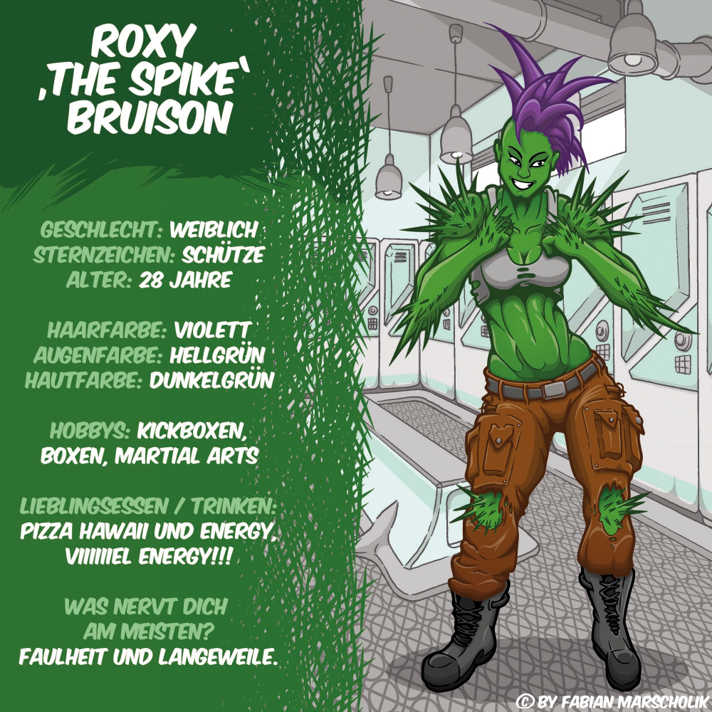 Concept Art / Character Design: Roxy 'the Spike' Bruison 1