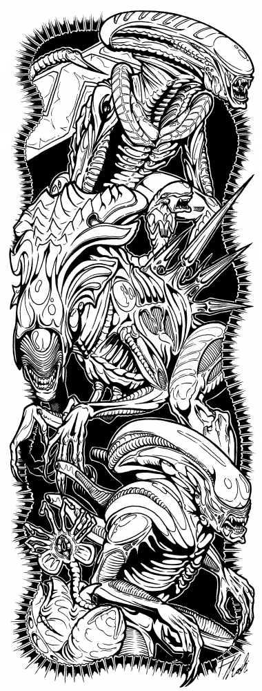 Illustration: Alien - Familie 1
