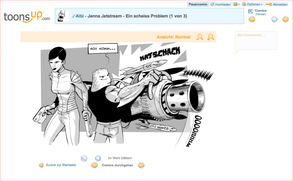Concept Art / Character Design: TOONSUP - Kommentarfunktion und Layout 1