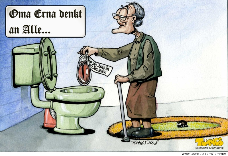 Cartoon: Oma Erna endlich in Farbe 2