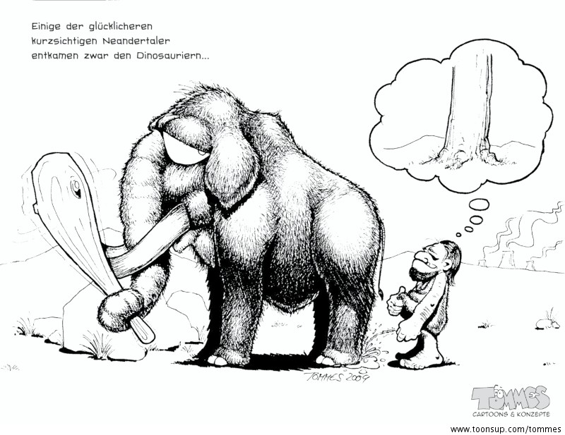 Cartoon: Farbige Neandertaler Teil 2 1