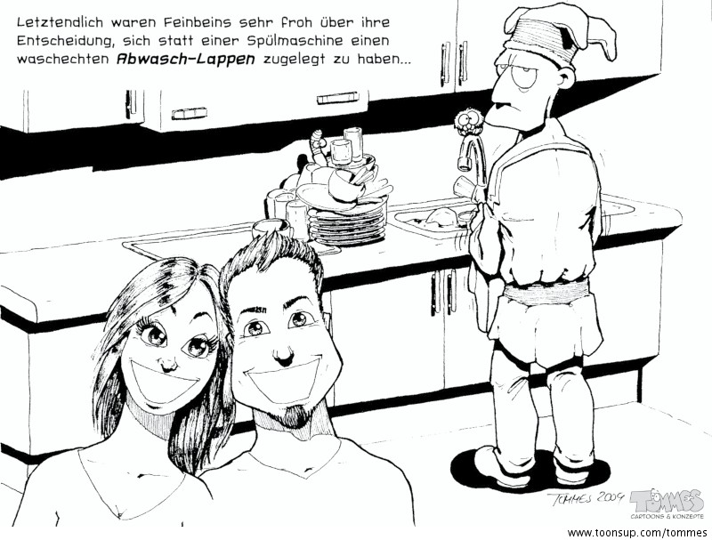 Cartoon: Abwasch-Same in Farbe 1