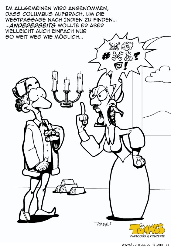 Cartoon: Die farbige Frau des Columbus 1