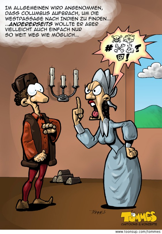Cartoon: Die farbige Frau des Columbus 2