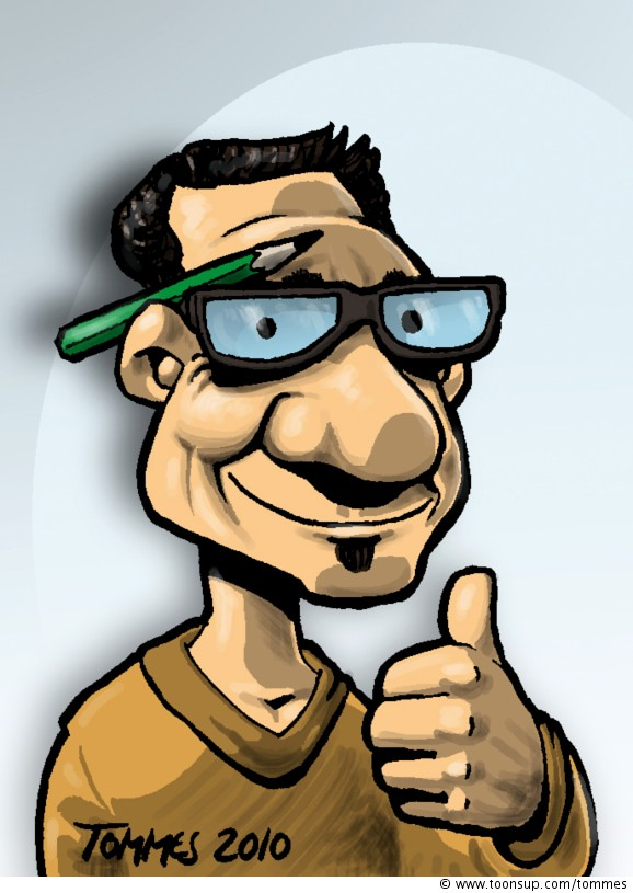 Caricature: Selbstporträtkarikatur 1