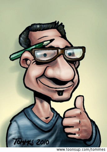 Caricature: Selbstporträtkarikatur 2