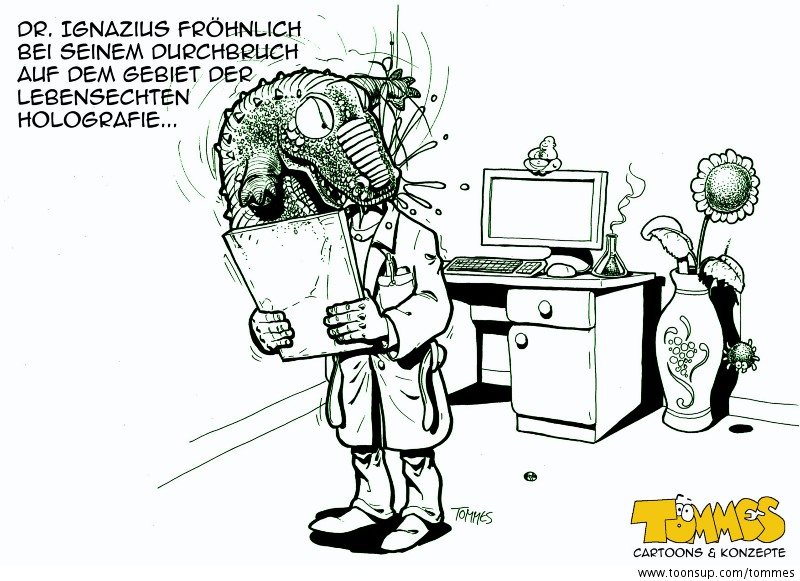 Cartoon: Holografie-Durchbruch 2