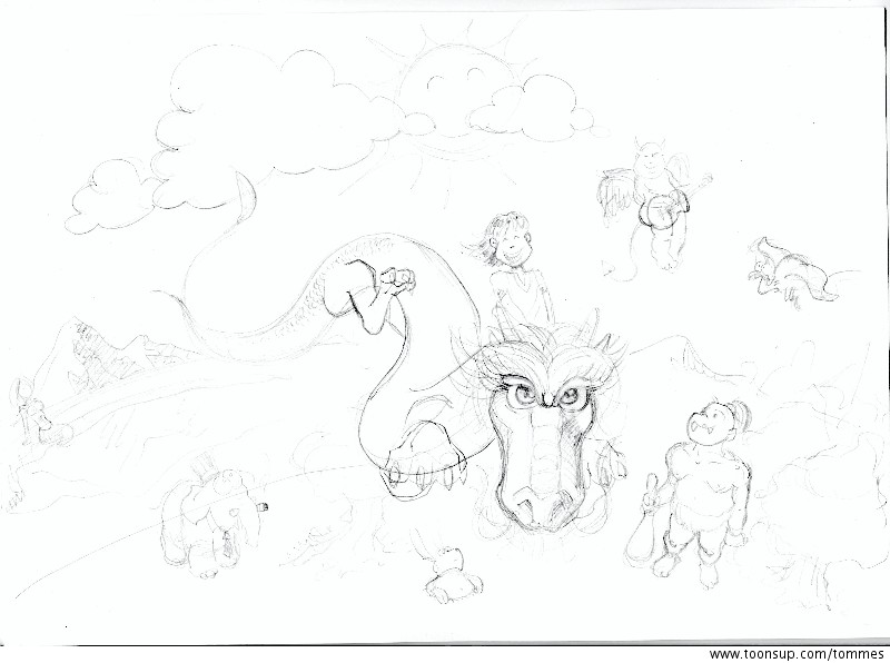 Illustration: Drachenreiterin 1