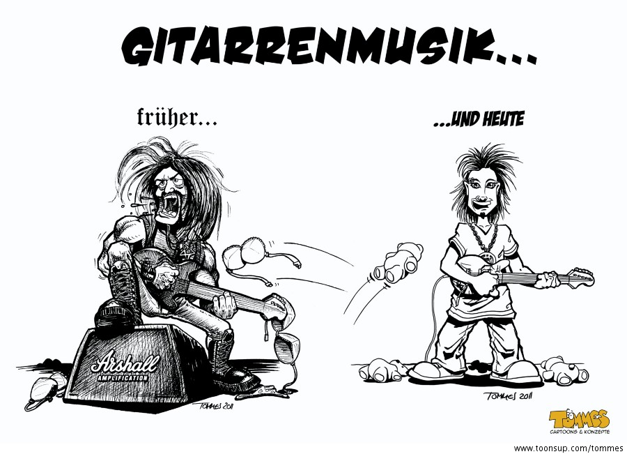 Illustration: Gitarrenmusik im Wandel der Zeit 1