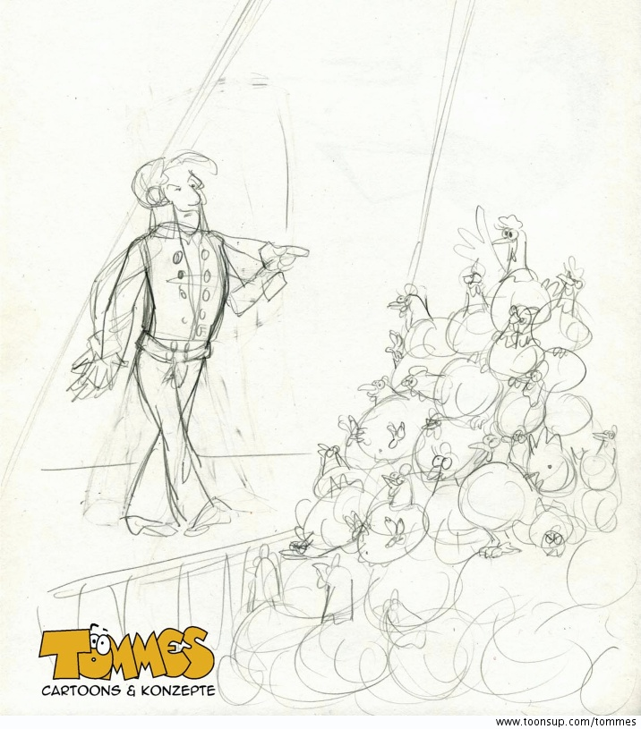 Illustration: Auftrag für Olli Steinhoff´s Hühnerhaufen 2