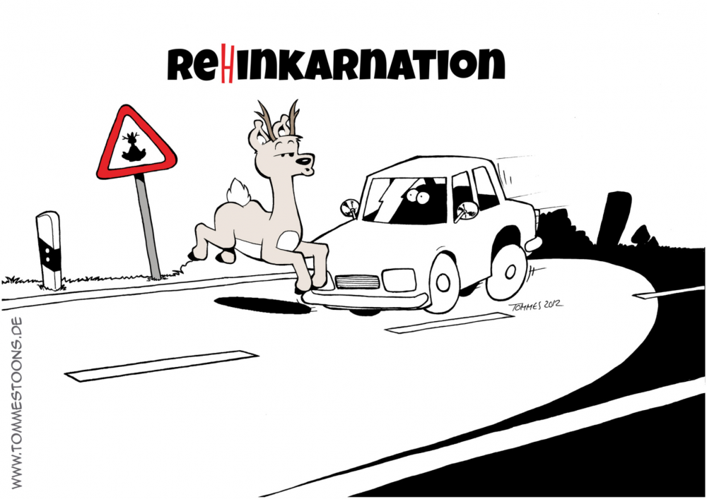 Cartoon: Reh-inkarnation 2