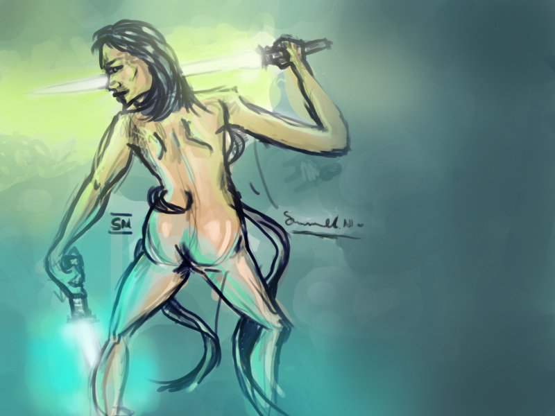 Concept Art / Character Design: Naked Jedi 1