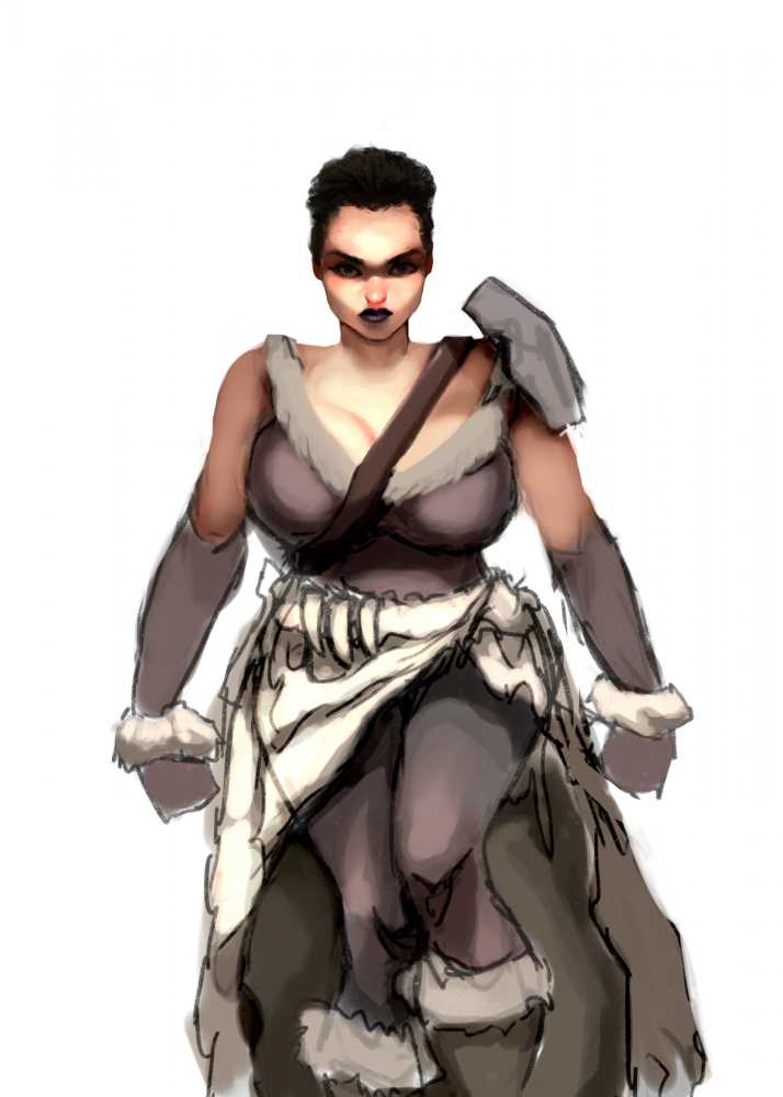 Concept Art / Character Design: Königin der Zwerge (Unbeendet) 2