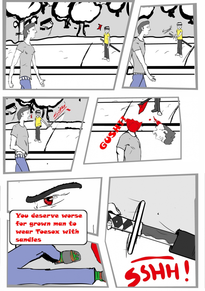 Comic: Toe socks 1