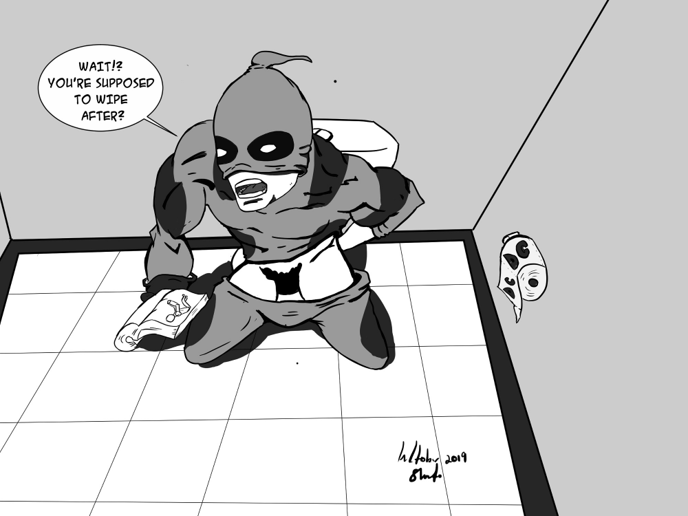 Illustration: Toiletpool  inktober 02 1
