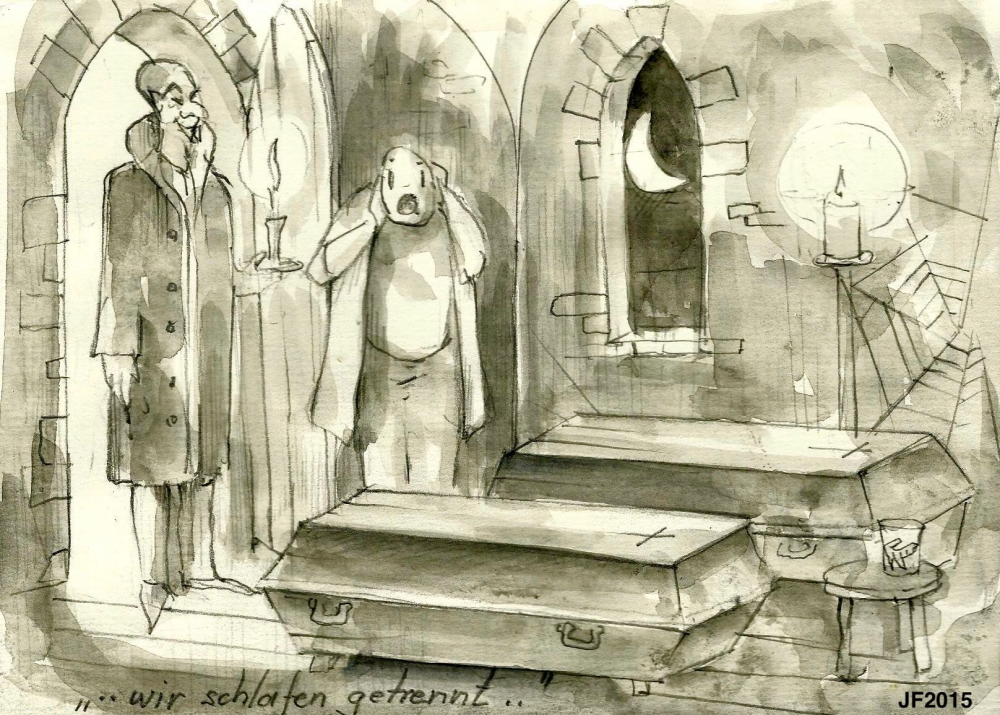 Cartoon: wir schlafen getrennt! 1
