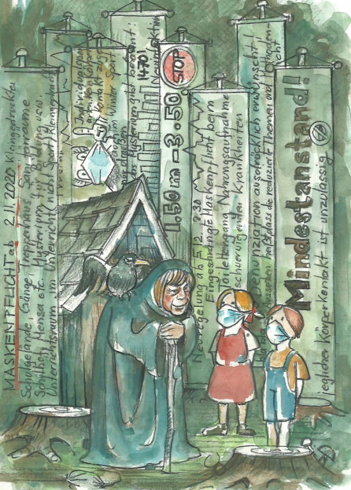 Cartoon: Hänsel und Gretel im Schilderwald 1