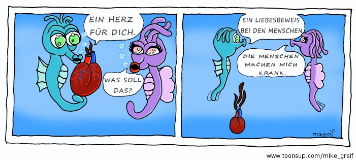 Cartoon: Aqualaber - Herz 1
