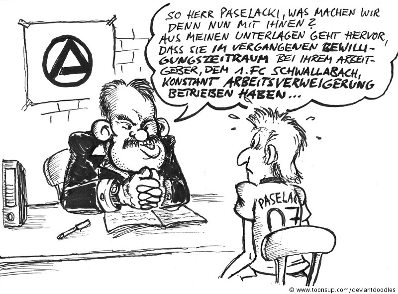 Comic: Wenn Fußballprofis zur ARGE müssen... 1