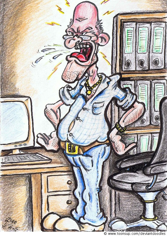 Illustration: Comic-Charakterportrait: Th. Brunzhauff 1